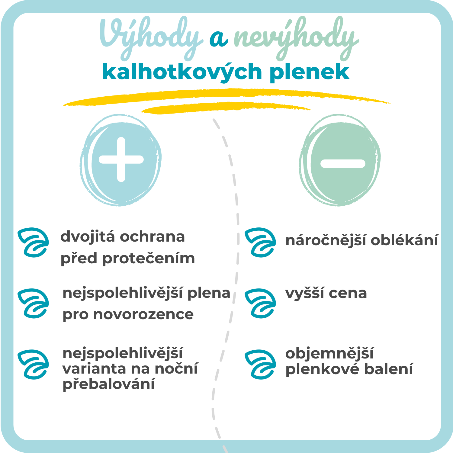 Kalhotkové pleny Bamboolik - výhody a nevýhody